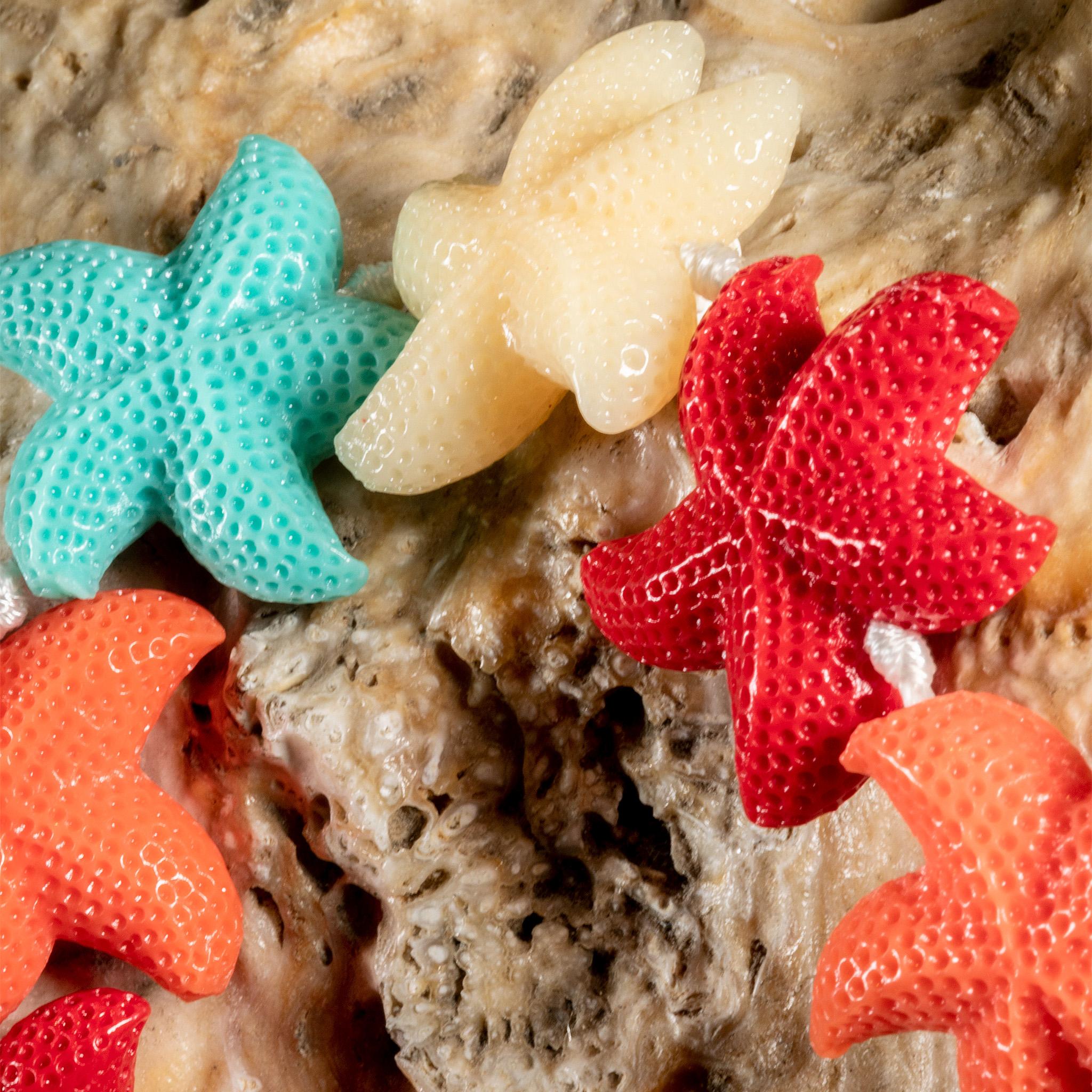 Intini Jewels Stella di Mare Estate Rosa Resine Colorate Gioiosa Collana da Spiaggia Boho in vendita 4