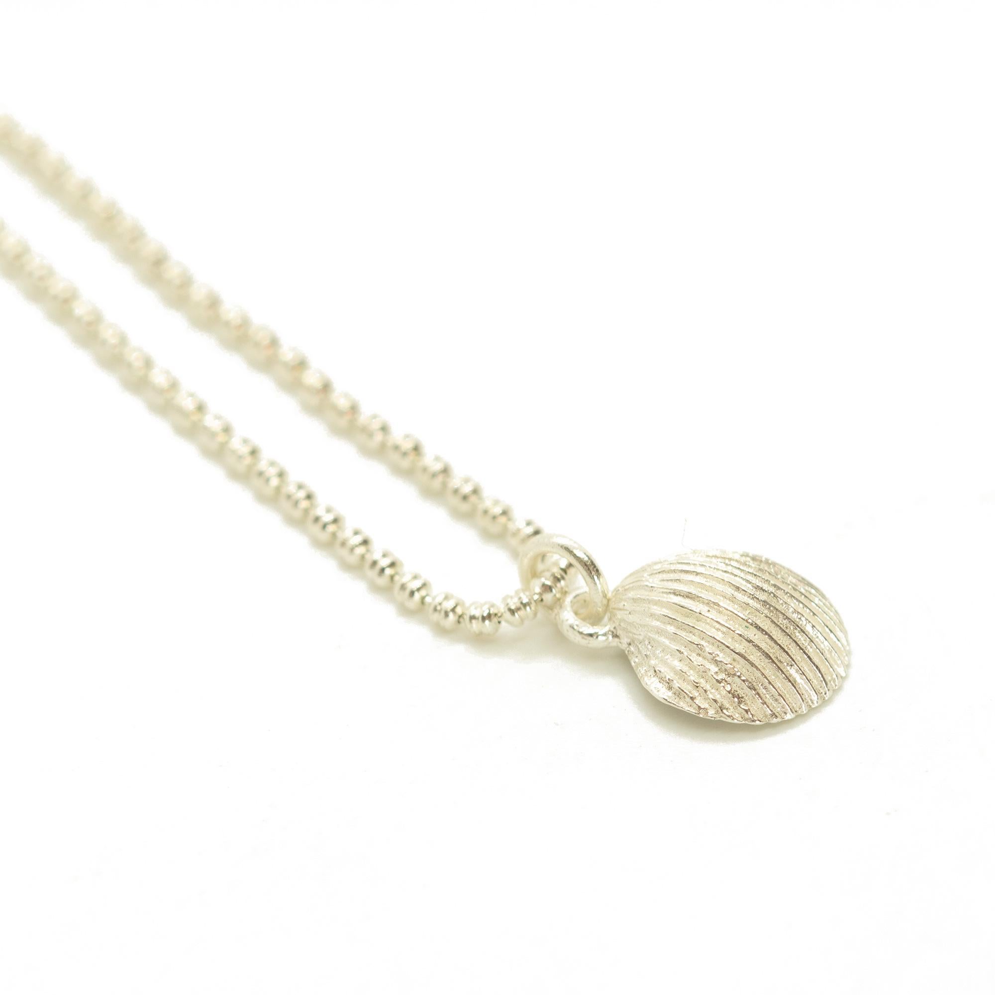 Intini Jewels Shell Pendant Summer Sterling Silver Made in Italy Boho Necklace In New Condition For Sale In Milano, IT