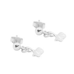 Intini Jewels Sterling 925 Silver Shell Shape Dangle Summer Chic Boho Earrings