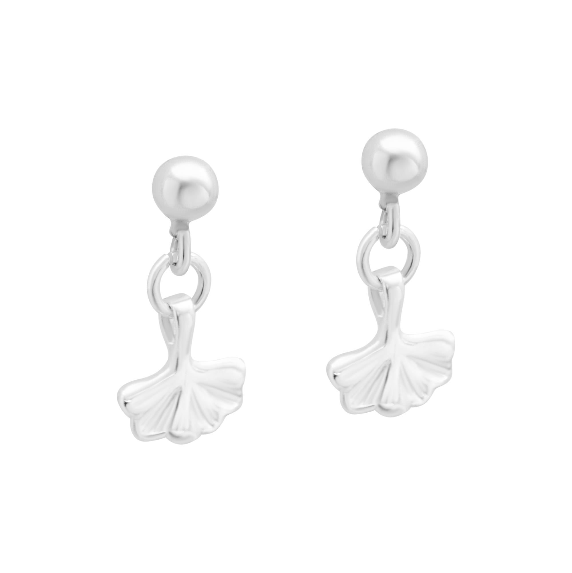 Romantic Intini Jewels Sterling 925 Silver Shell Shape Dangle Summer Chic Boho Earrings For Sale