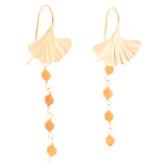 Intini Jewels Sterling Pink Silver Shell Shape Dangle Summer Chic Coral Earrings