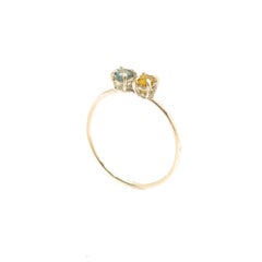 Intini Jewels Sterling Silver 925 London Topaz Yellow Sapphire Cocktail Ring