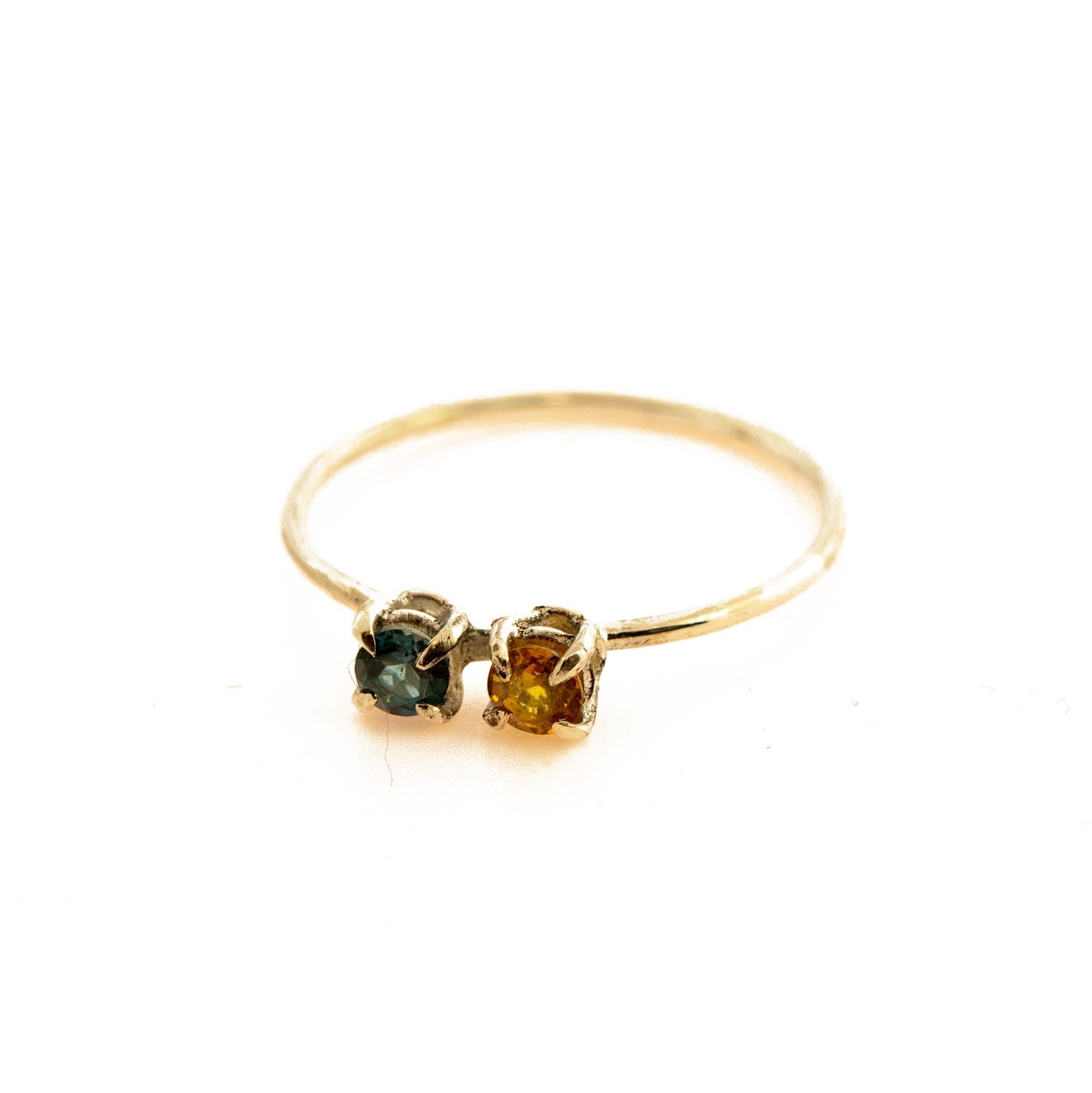 Intini Jewels Sterling Silver 925 London Topaz Yellow Sapphire Cocktail Ring In New Condition For Sale In Milano, IT