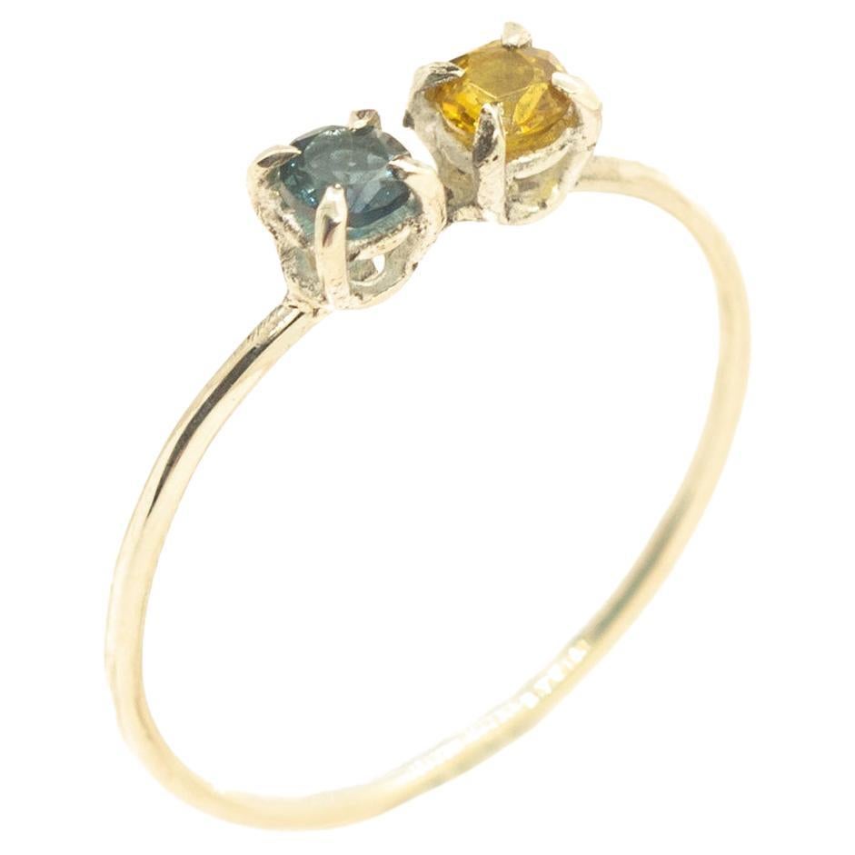 Intini Jewels Sterling Silver 925 London Topaz Yellow Sapphire Cocktail Ring For Sale