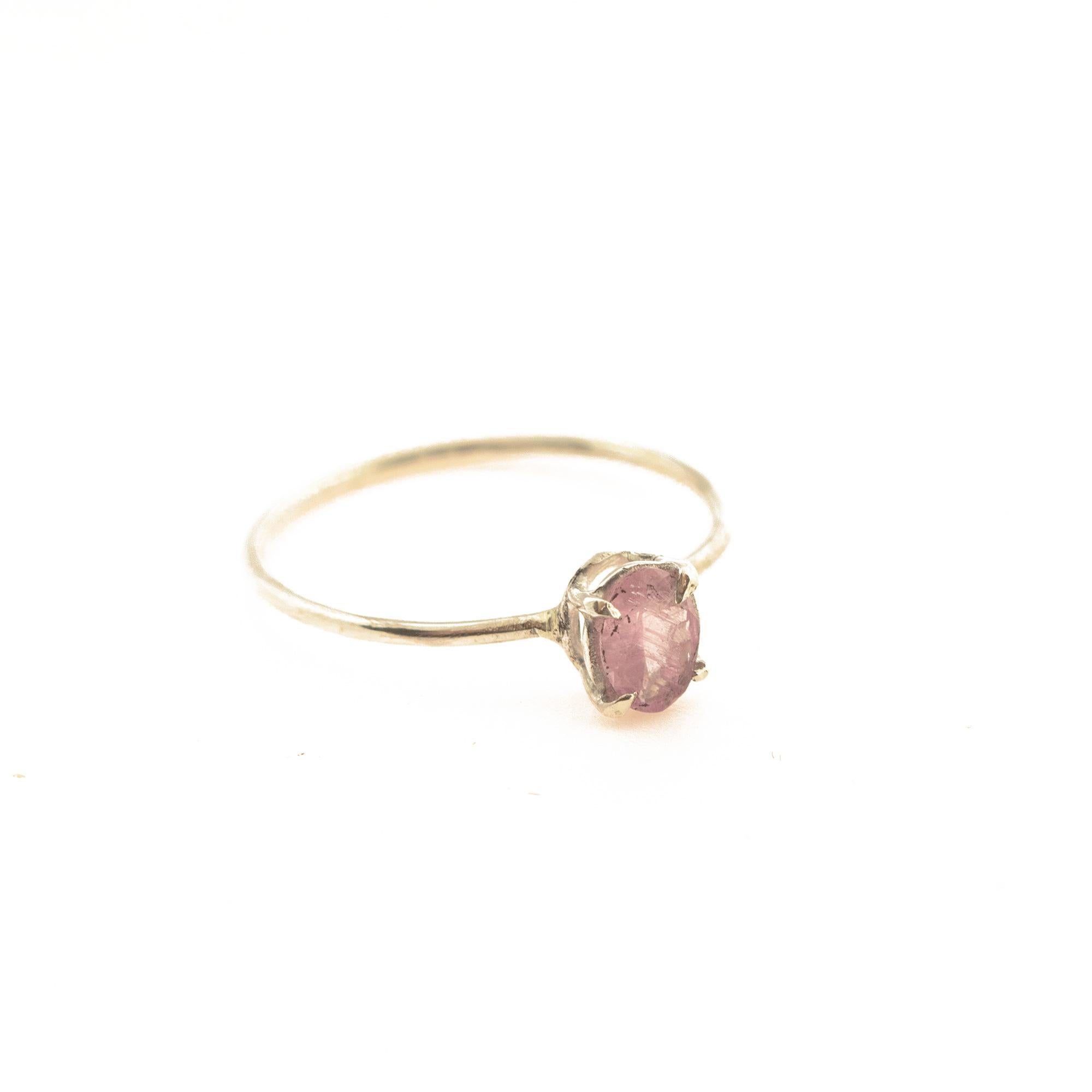 Femenino o masculino Anillo de cóctel Intini Jewels de plata de ley 925 con turmalina rosa natural ovalada en venta
