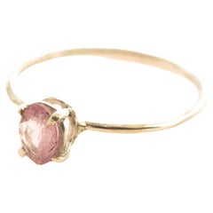 Intini Jewels Sterling Silver 925 Oval Natural Pink Tourmaline Cocktail Ring
