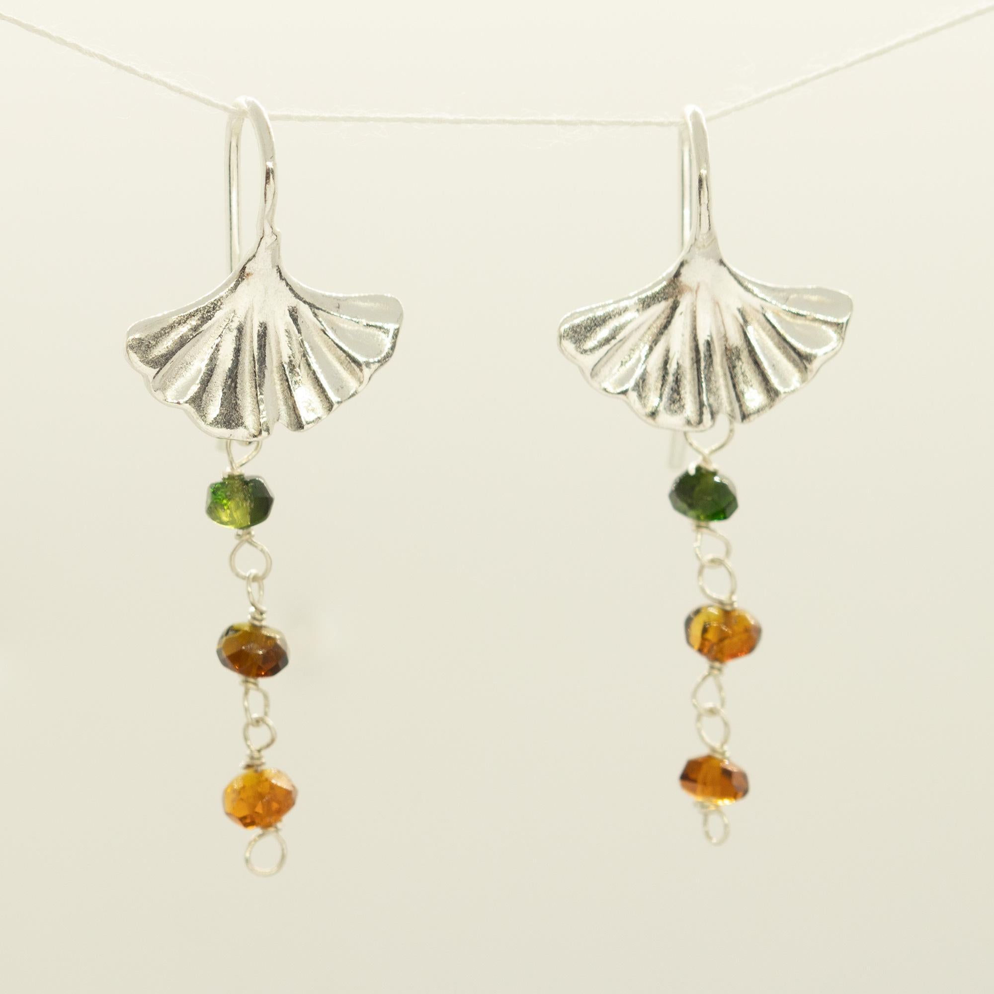 Intini Jewels - Orecchini a forma di conchiglia in argento sterling con tormalina estiva e chic In condizioni Nuovo in vendita a Milano, IT