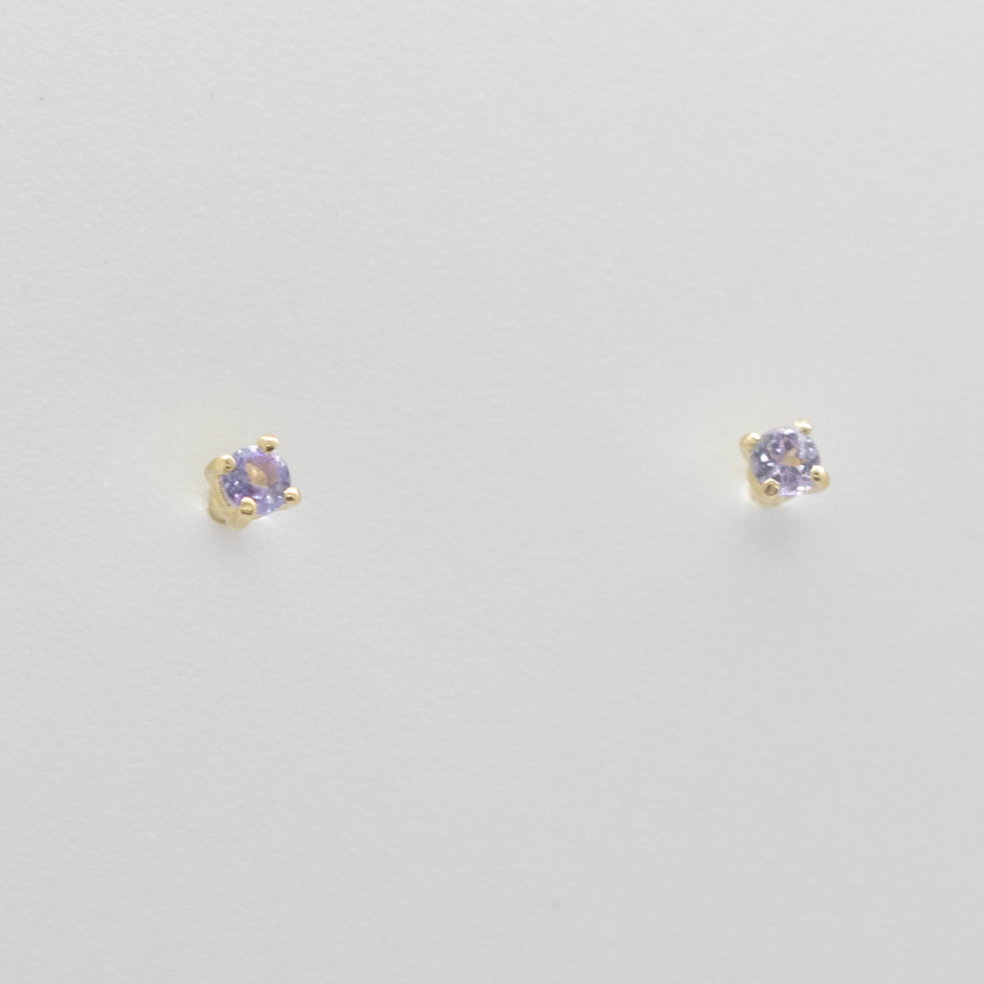 Intini Jewels Clous d'oreilles cocktail en or jaune 18 carats et tanzanite, faits à la main, pour cocktail Neuf - En vente à Milano, IT