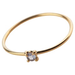 Intini Jewels Tanzanite 9 Karat Gold Band Handmade Delicate Modern Chic Ring