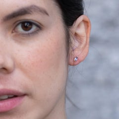 Intini Jewels Tanzanite Blue Purple Navette 18 Karat Yellow Gold Stud Earrings