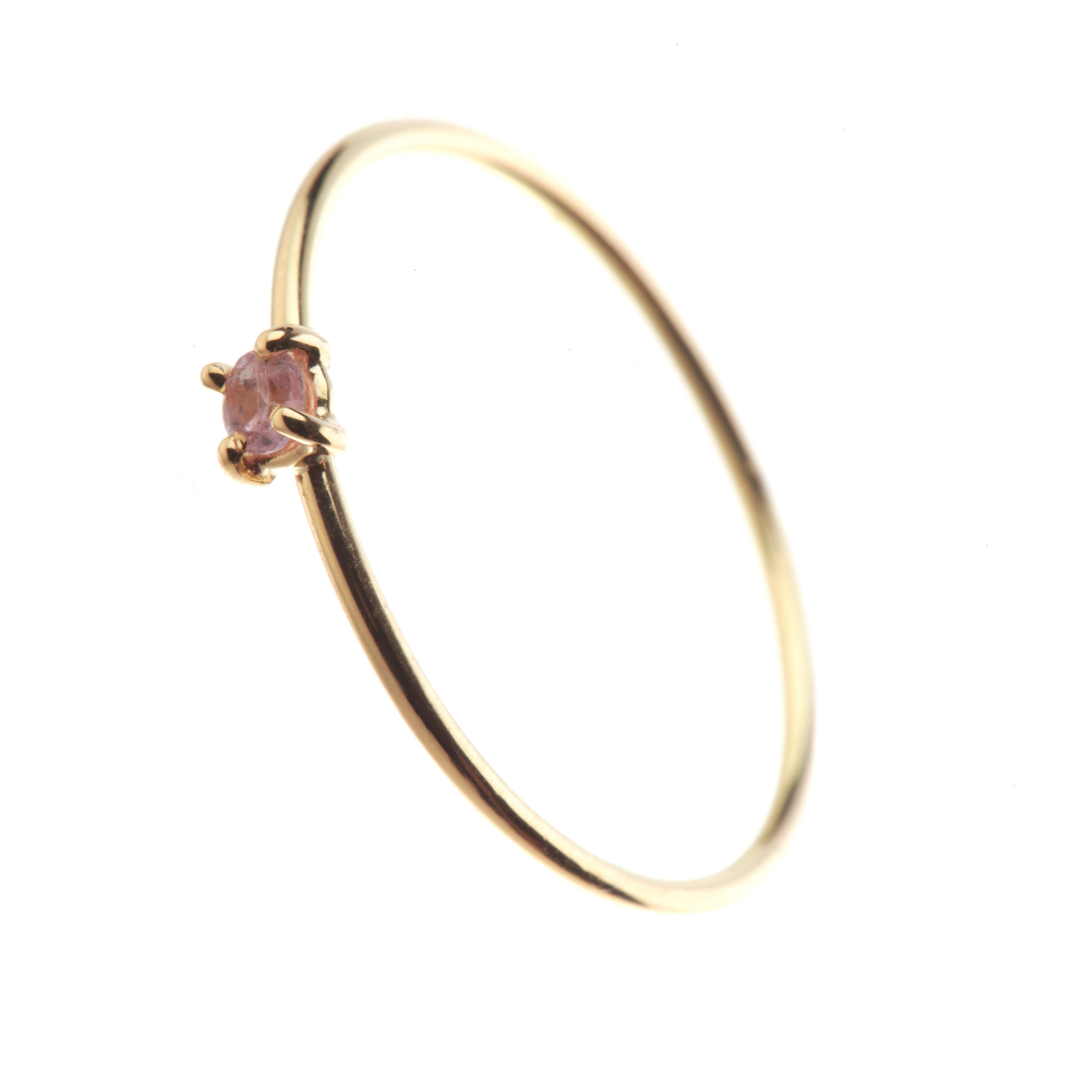 Intini Jewels, bague joaillerie en or 18 carats et tourmaline, délicate et moderne, faite à la main Neuf - En vente à Milano, IT