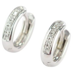 Intini Jewels Boucles d
oreilles de fiançailles de mariage en or blanc avec diamants ronds brillants