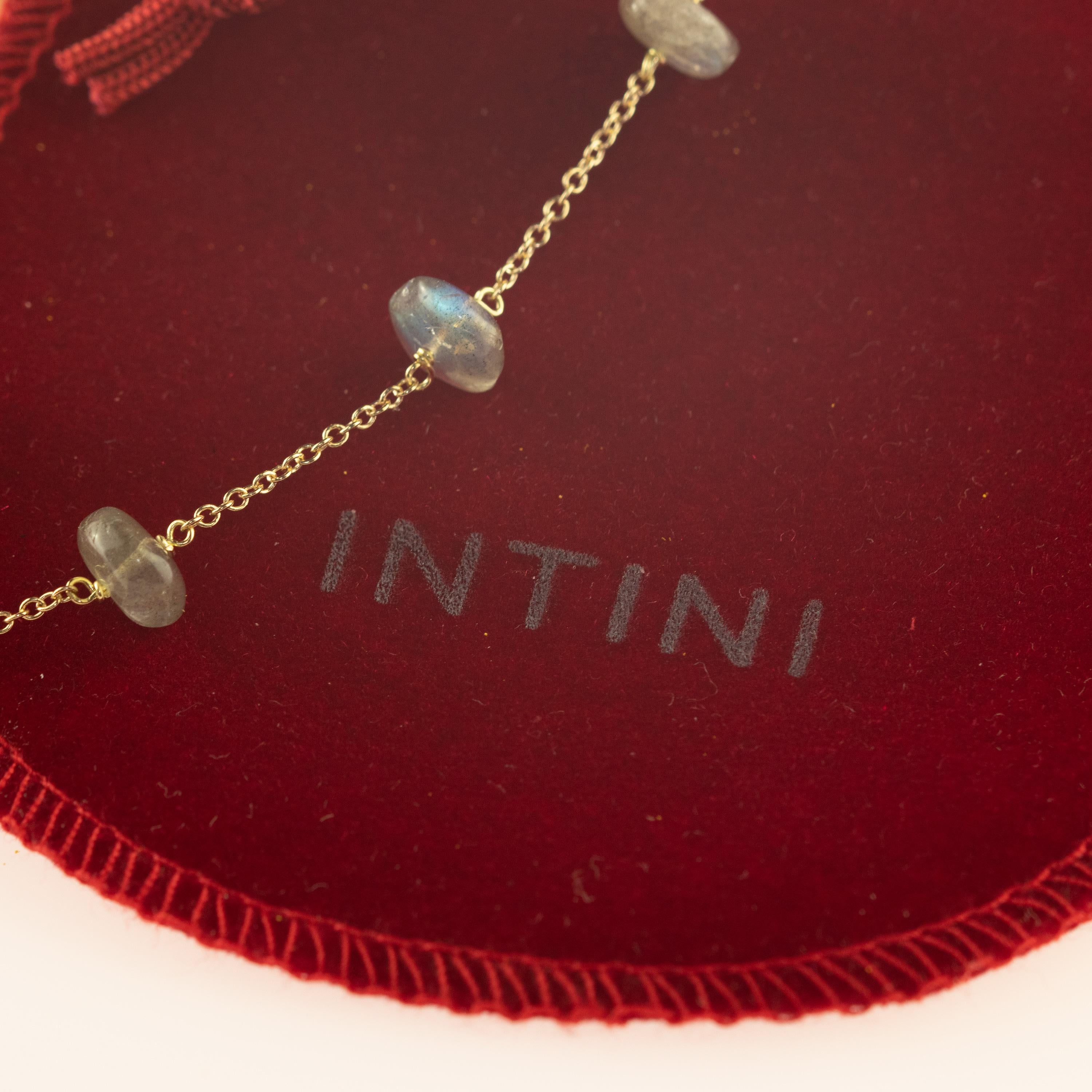 da uomo o donna Intini Jewes Bracciale da cocktail fatto a mano con catene d'oro 18 carati a forma di occhi di gatto in vendita