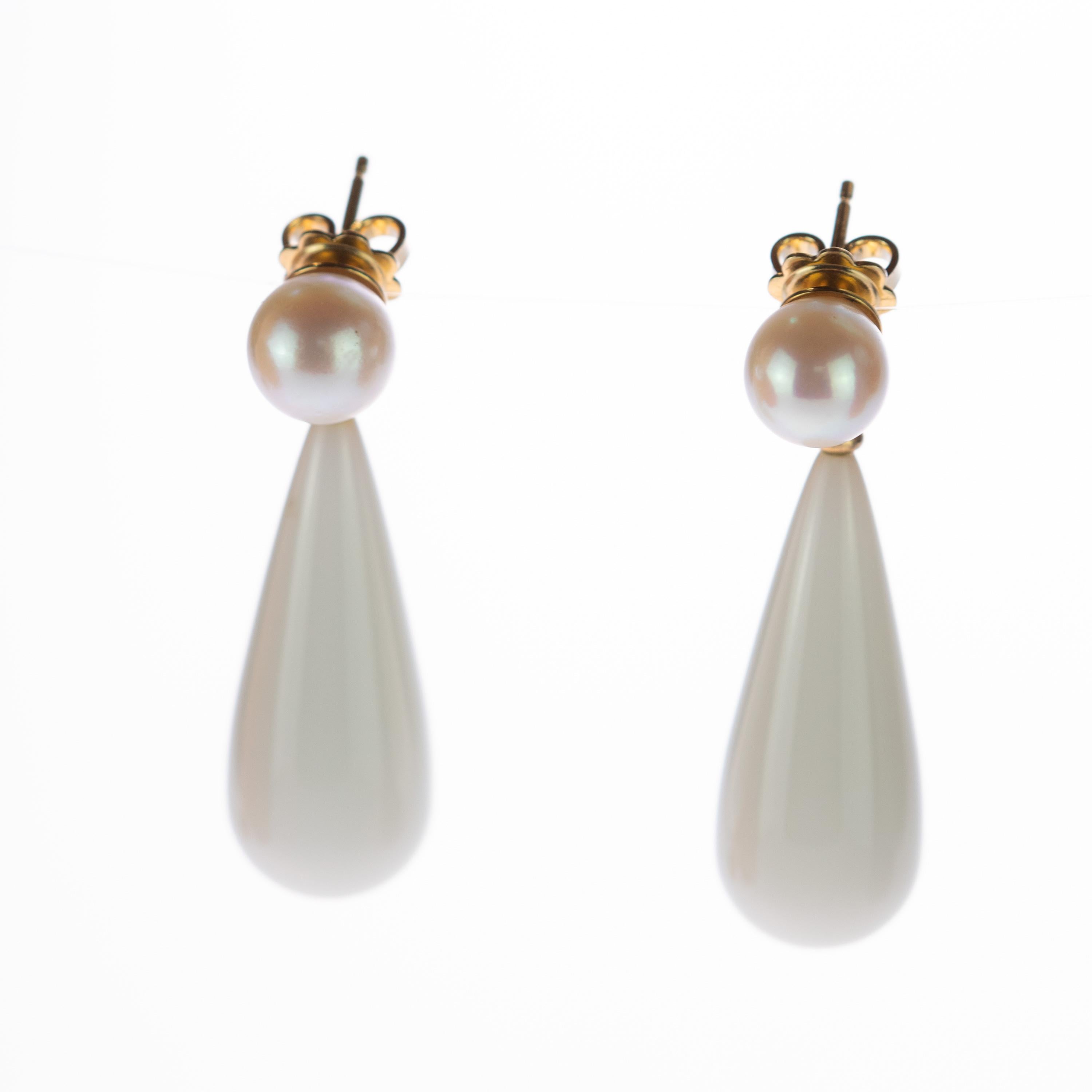 bold pearl drop earrings