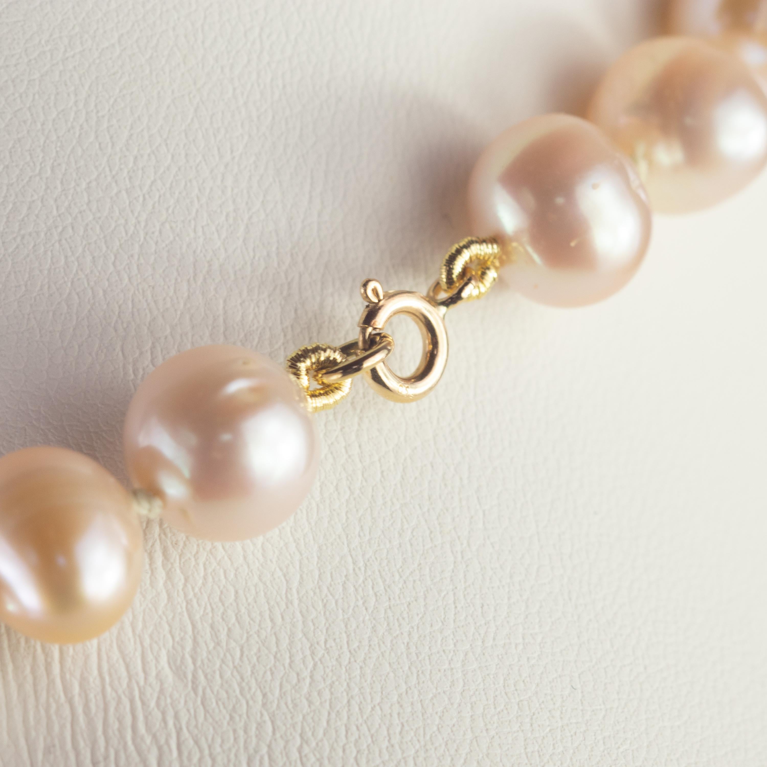 IntiniJewels Collana di cristallo di rocca, perla, giada, oro giallo 14 carati, moderna e chic in vendita 1