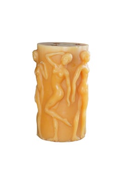 Intira Candle Factory Lalique 'Bacchantes' Nude Figural Large Wax Candle 15"