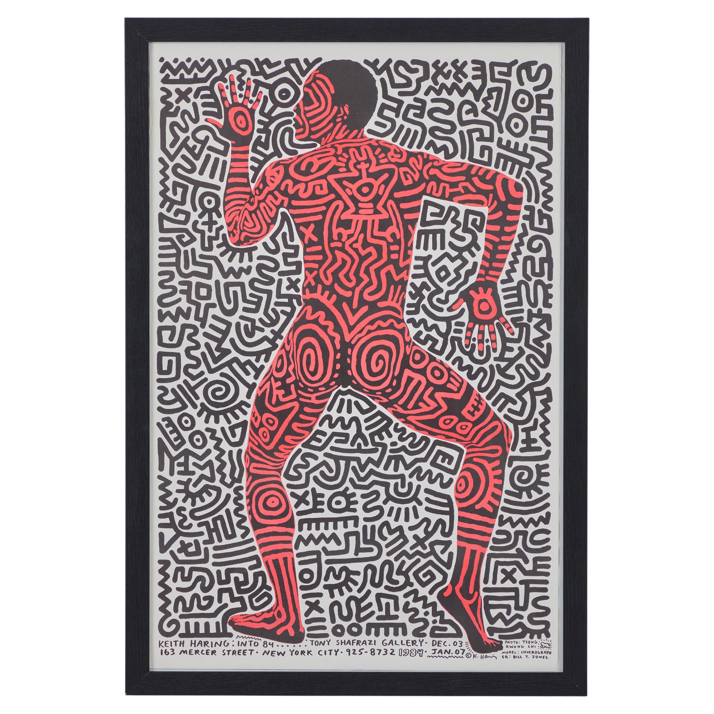 "Into 84" Rare Lithograph, Keith Haring (1958-1990)