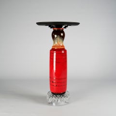 Table d'appoint « Into My Arms », céramique et verre vintage, pièce unique