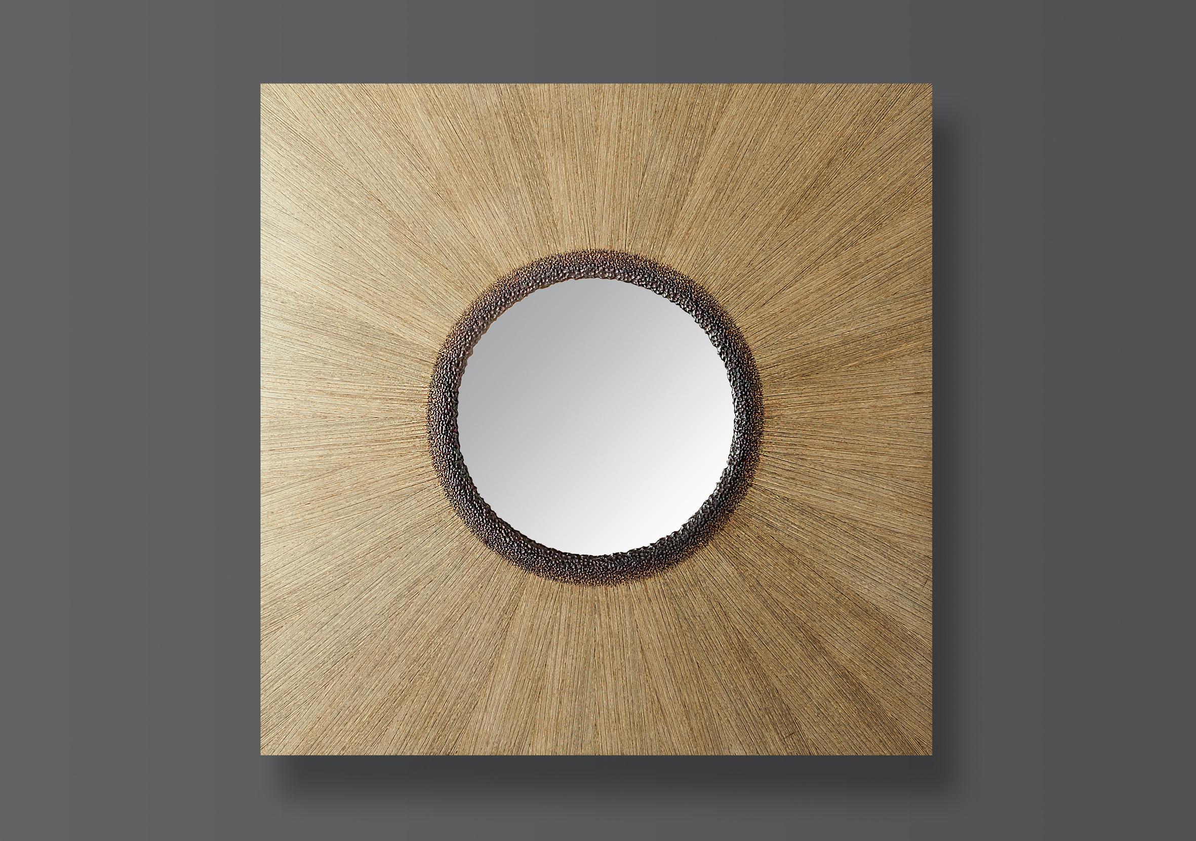 British Into The Abyss, Sculptural Mirror, Hand Carved in Wenge, by David Tragen For Sale