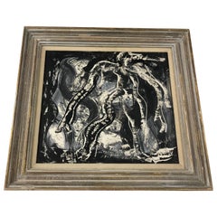 "Into The Dark Night I Go" Oil on Paper by Irene Rice Pereia Signed 
6/21/52
