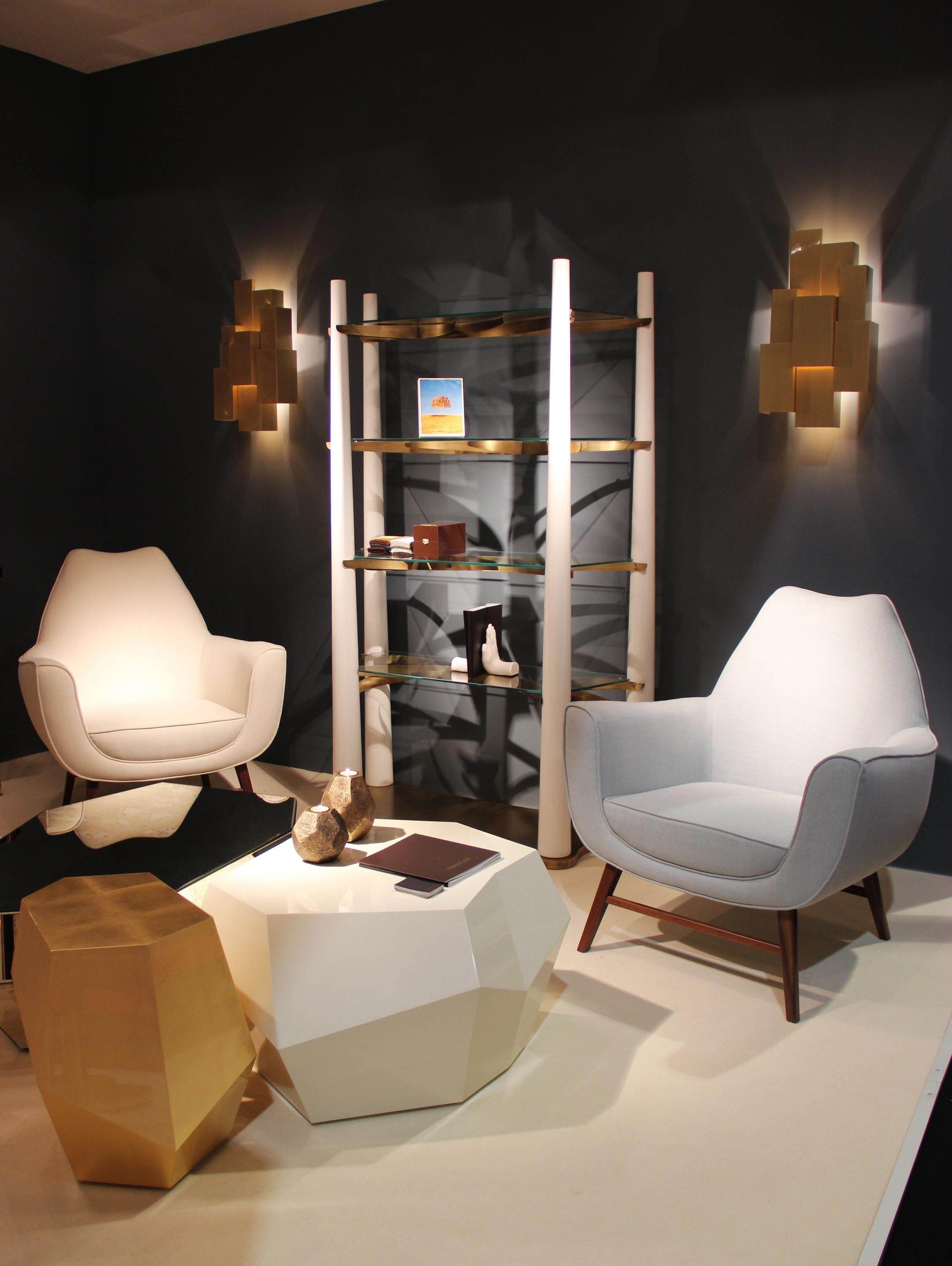 Portuguese Into The Woods Bookcase, White (in stock), InsidherLand by Joana Santos Barbosa For Sale