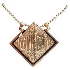Into the Woods Pendent Gold, Sterling Silver, Handmade, Italy
