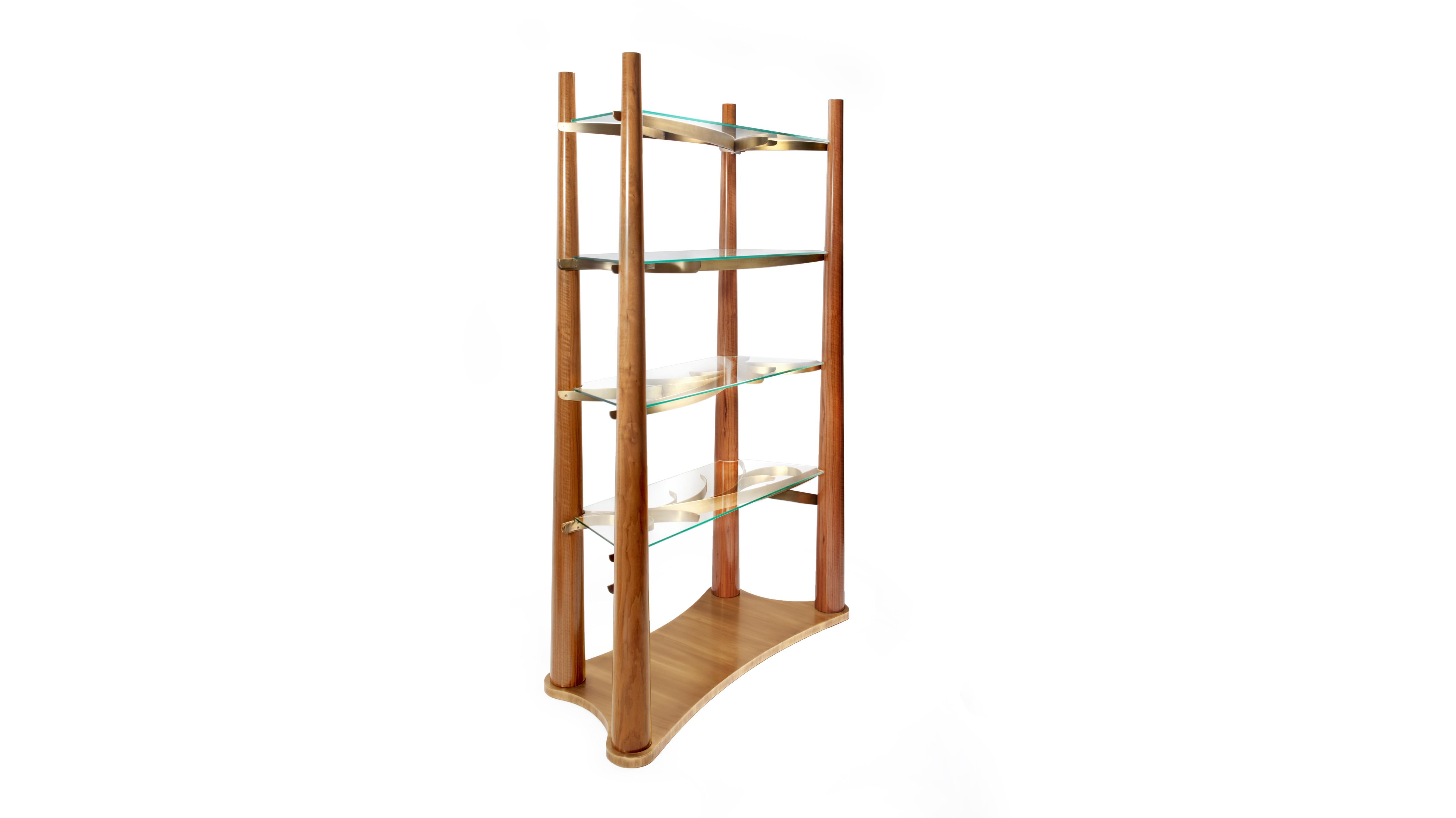Post-Modern Into The Woods Walnut Bookcase by InsidherLand For Sale