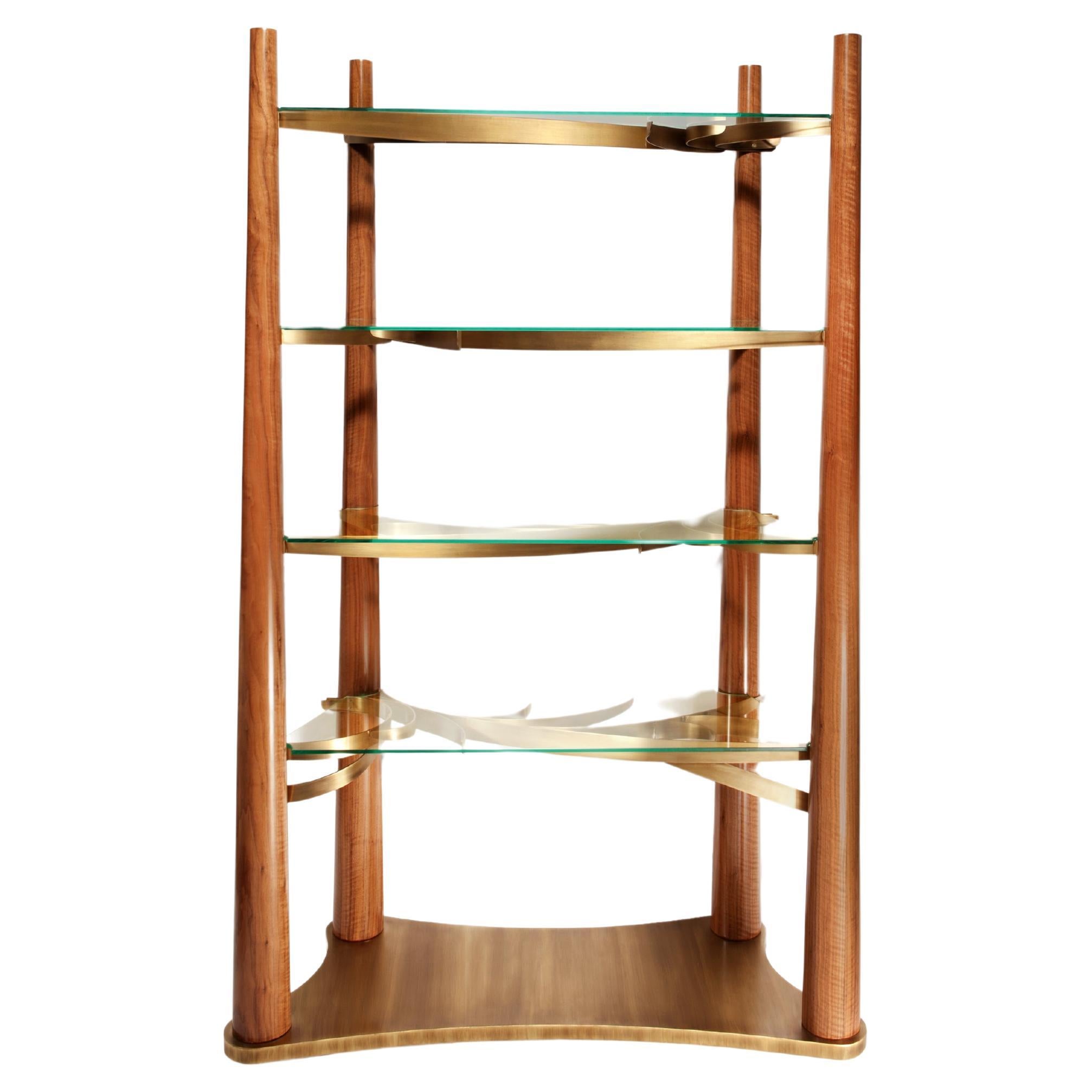 Into The Woods Walnut Bookcase by InsidherLand For Sale