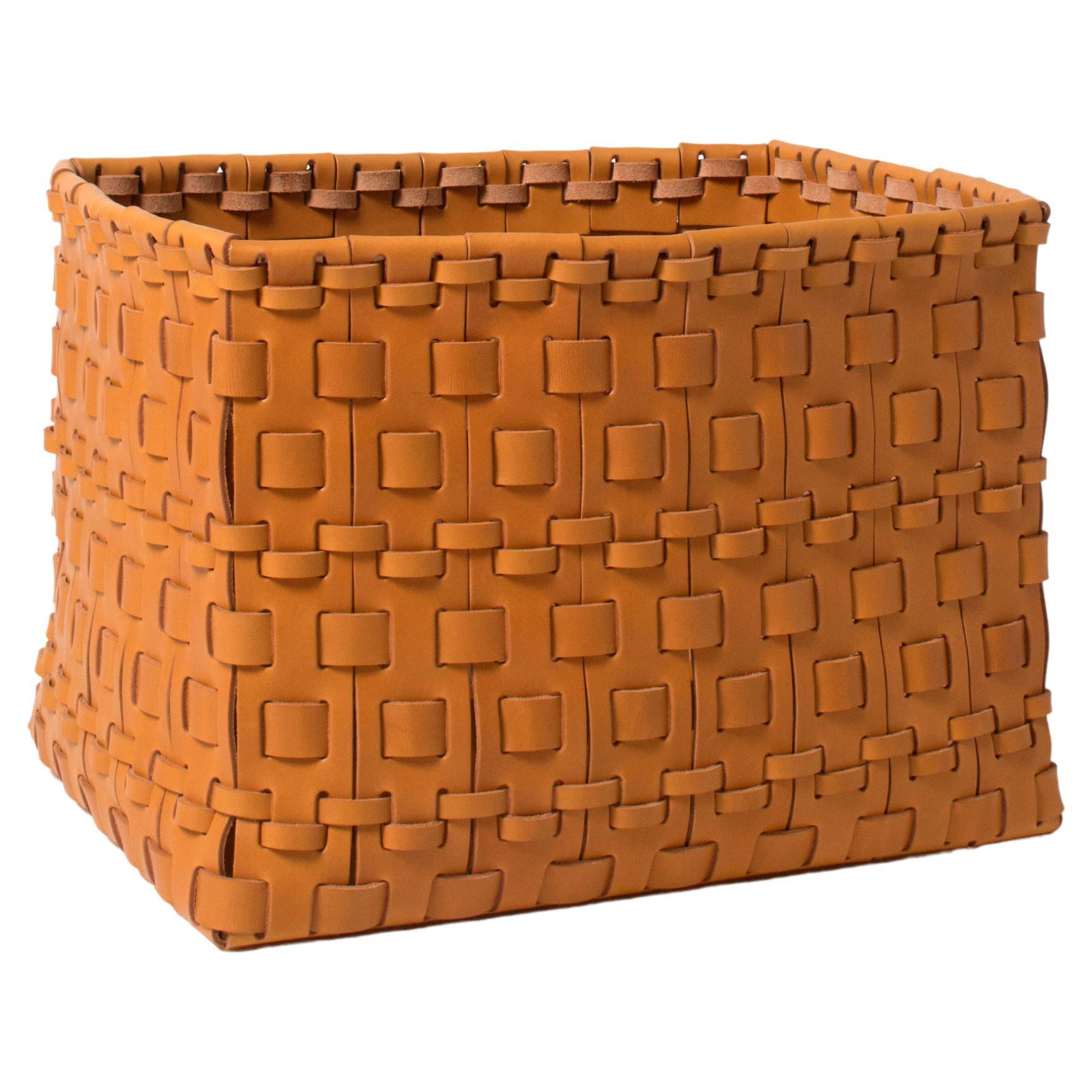 Intreccio Rectangular Woven  Basket Designed by Oscar Maschera For Sale