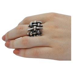 "Intreccio" Ring Sterling Silver, Handcrafted, Italy