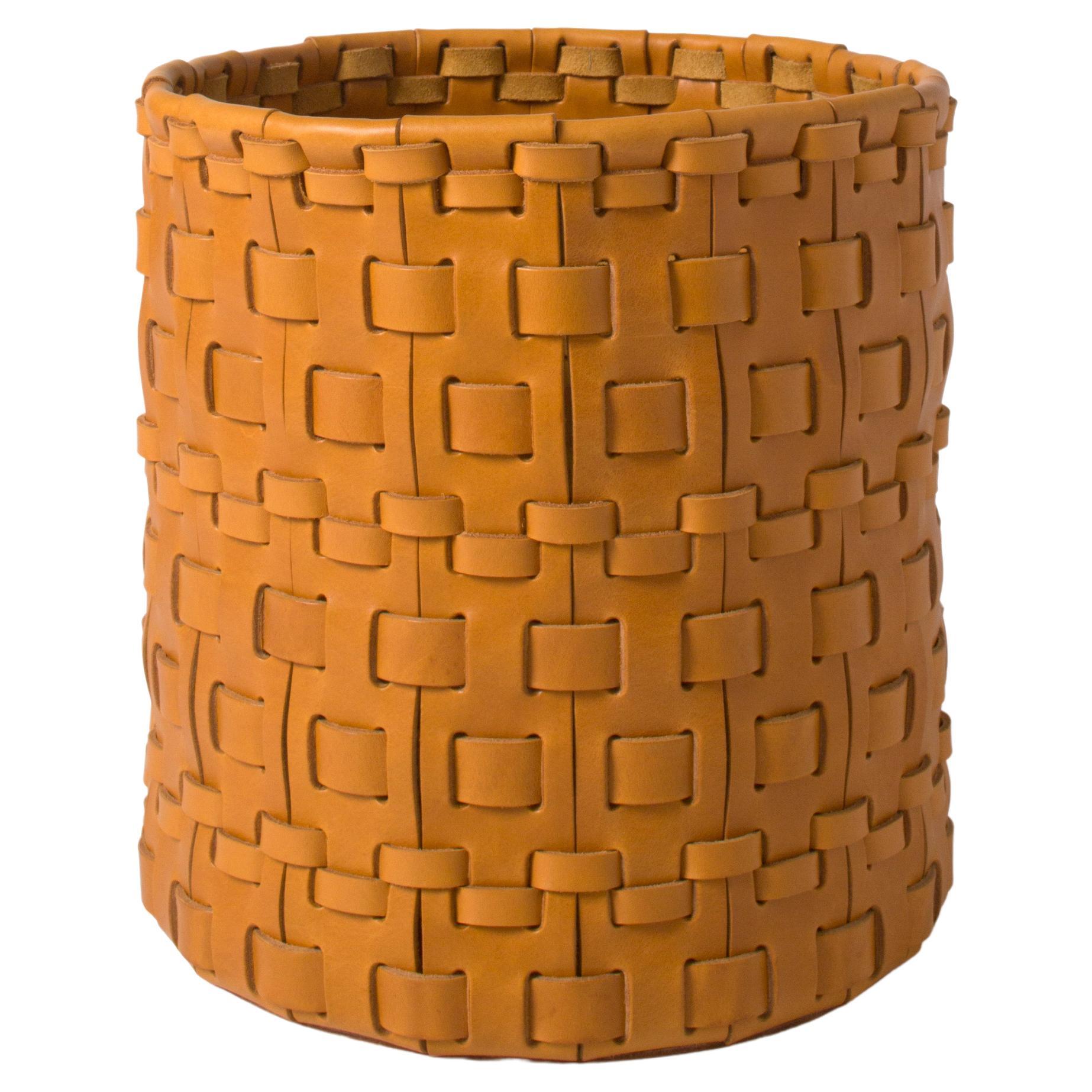 Intreccio Round  Woven  Basket Designed by Oscar Maschera For Sale