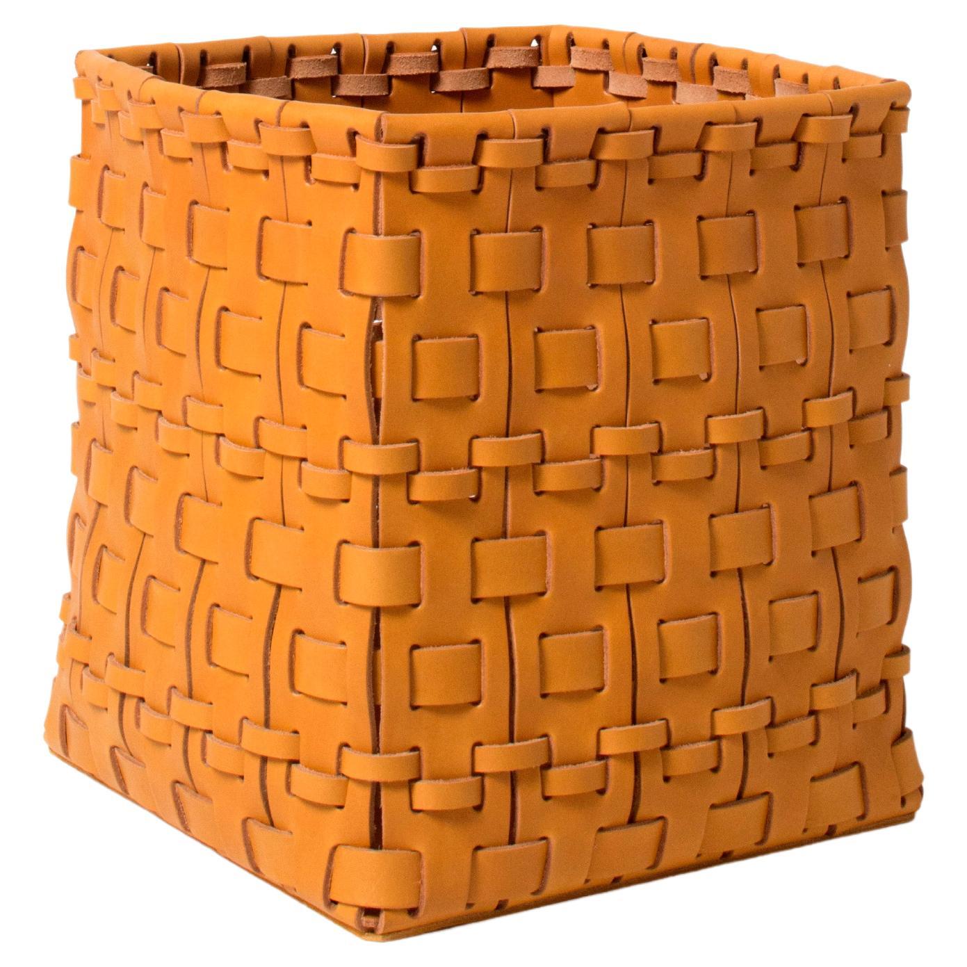 Intreccio Square Woven  Basket Designed by Oscar Maschera For Sale