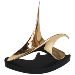 Intrepid Flare - Polished Bronze Sculpture Design by Michael Sean Stolworthy