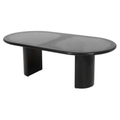 Intrex Postmodern Black Lacquered Dining Table