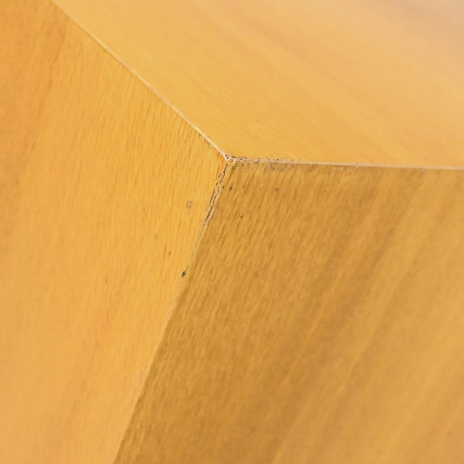 Intrex Wood Veneer Cube End or Side Table Pedestal Attributed to Paul Mayen in vendita 3