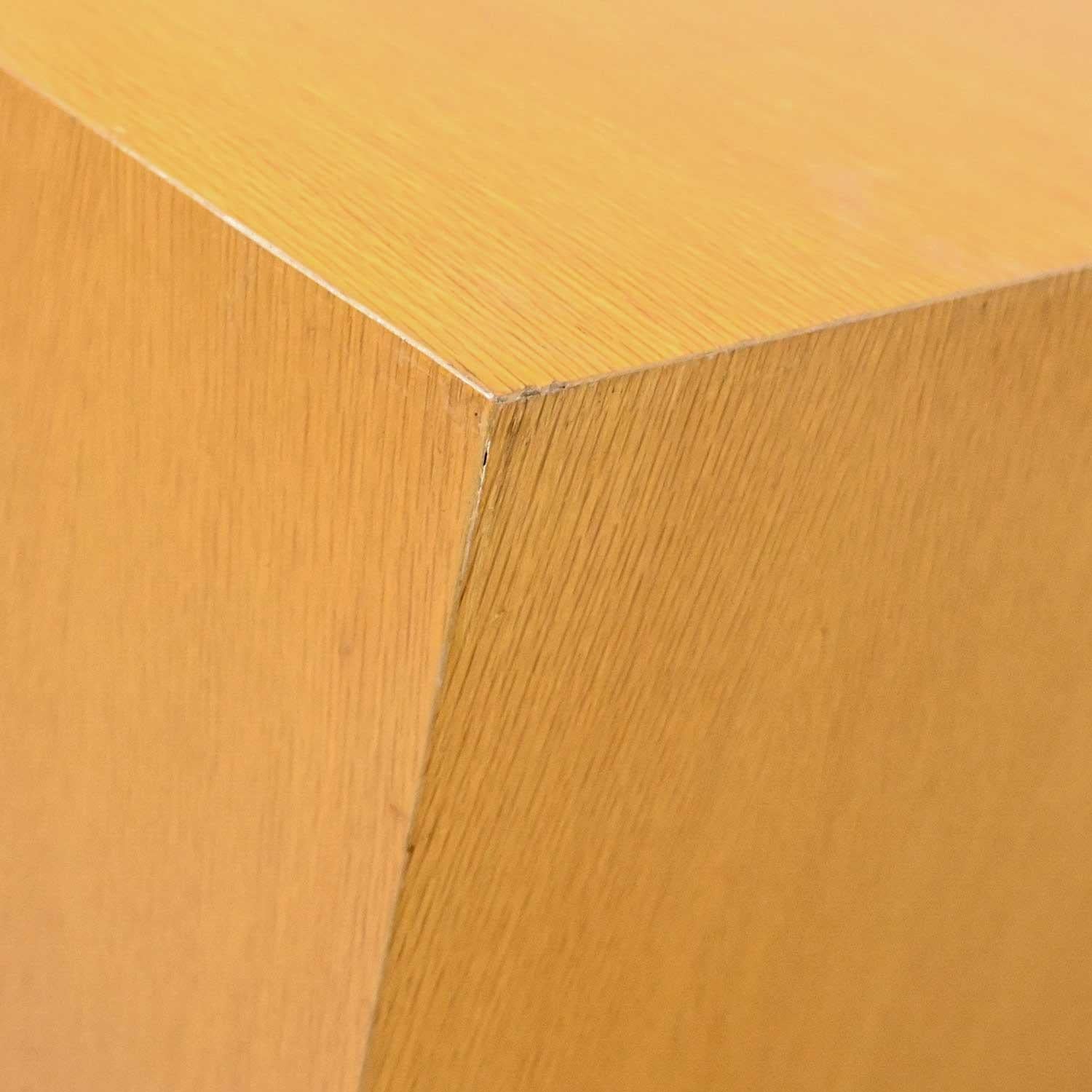 Intrex Wood Veneer Cube End or Side Table Pedestal Attributed to Paul Mayen in vendita 4