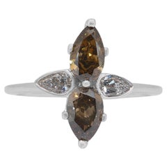 Intricate 1.39ct Diamonds 4-Stone Ring in 18k White Gold - IGI Certified Intricate 1.39ct Diamonds 4-Stone Ring in 18k White Gold - IGI Certified