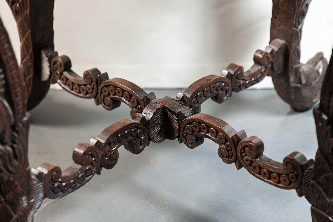 Intricate, 19th Century Burmese or Myanmar Occasional Table In Good Condition In Newport Beach, CA