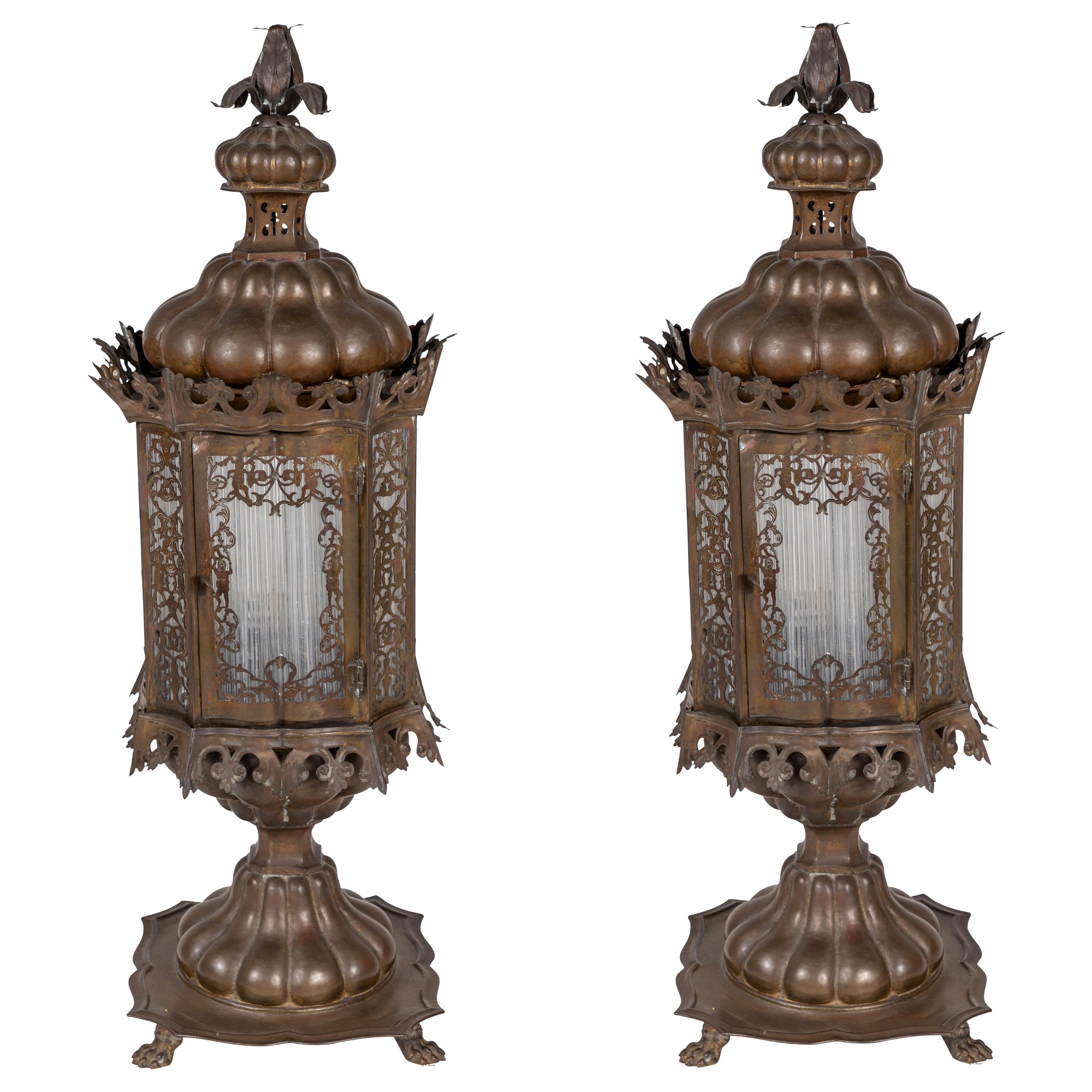 Intricate, 19th Century Venetian Lanterns