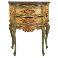 Intricate and Beautiful Antique Hand-Painted Small Commode in Rococo Manner