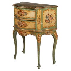 Intricate and Beautiful antique hand-painted Small Commode in Rococo manner