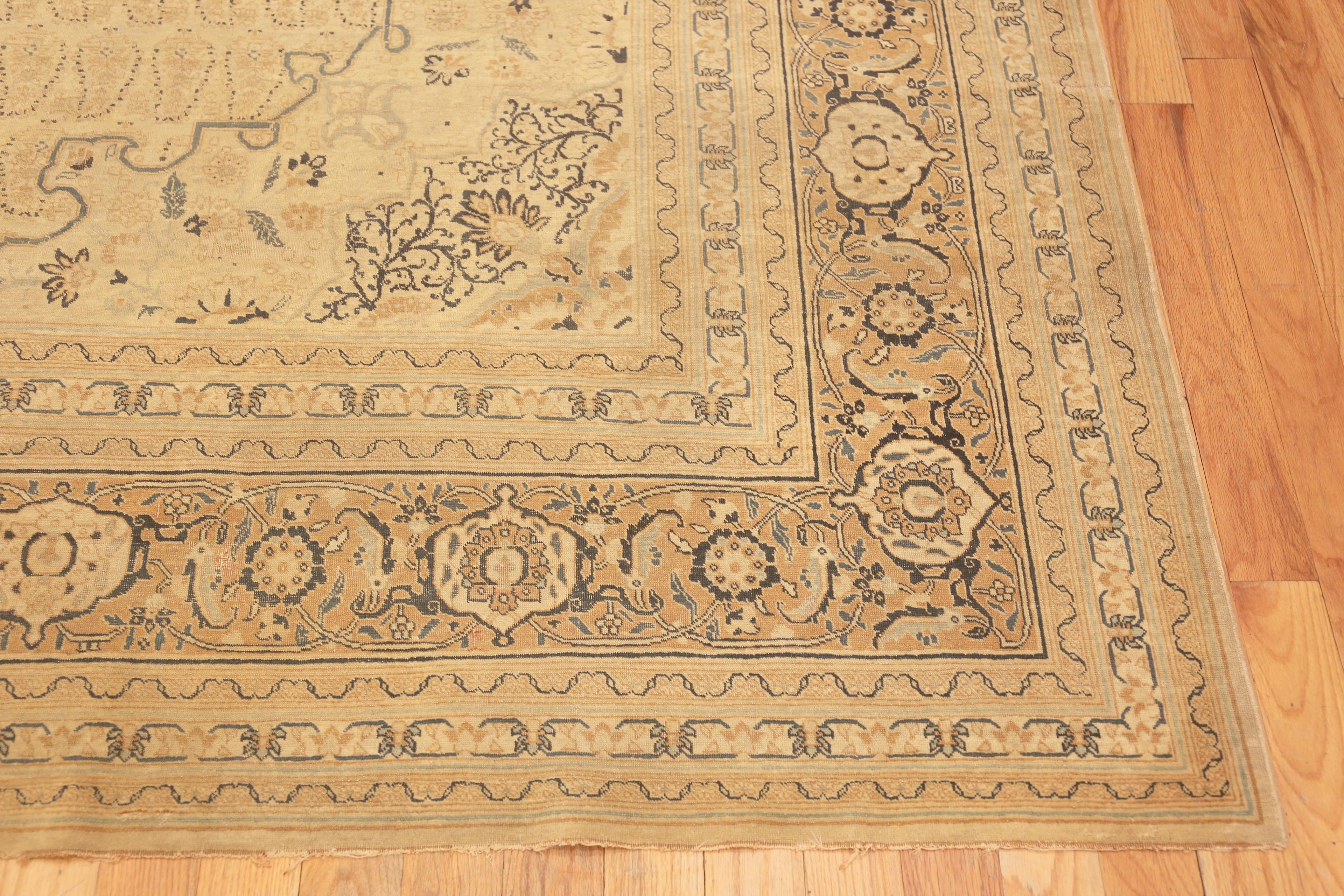 Tapis persan Tabriz complexe à fleurs anciennes Haji Jalili 10' x 13'10