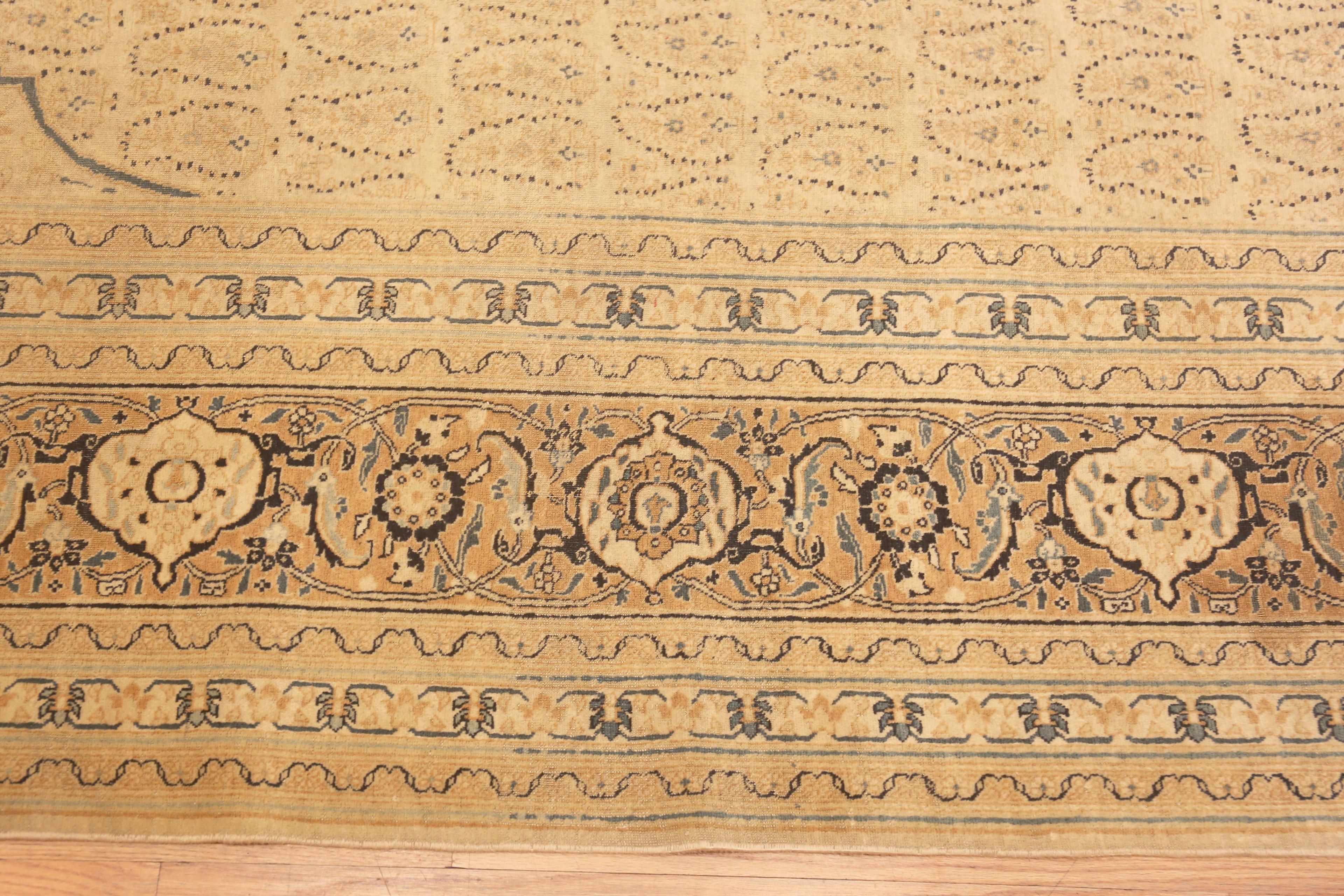 Laine Tapis persan Tabriz complexe à fleurs anciennes Haji Jalili 10' x 13'10