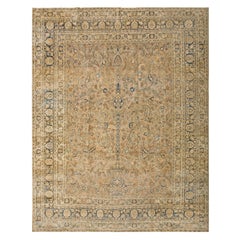 Intricate Antique Soft Color Persian Khorasan Room Size Area Rug 9'2" X 11'10"