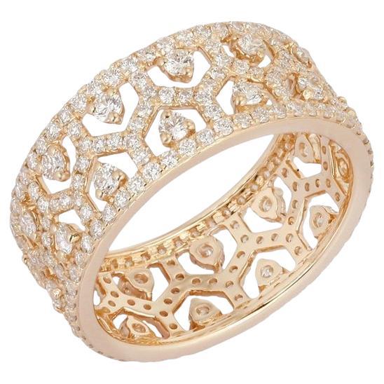 in vendita:  Anello Cigar con diamanti in filigrana intricata in oro giallo 14 carati (o 18 carati su richiesta)