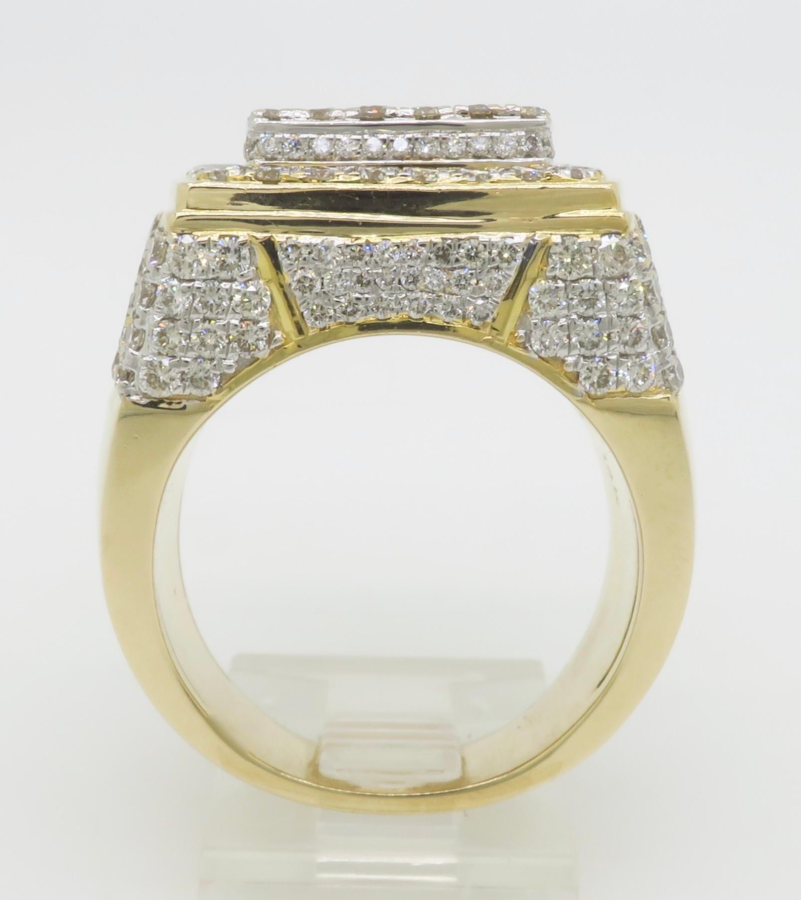 Intricate High Quality Men's ring made with 4.52CTW of Earth Mined Diamonds For Sale 8