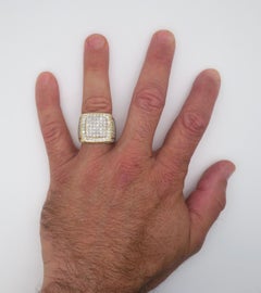Intricate High Quality Men's ring made with 4.52CTW of Earth Mined Diamonds
