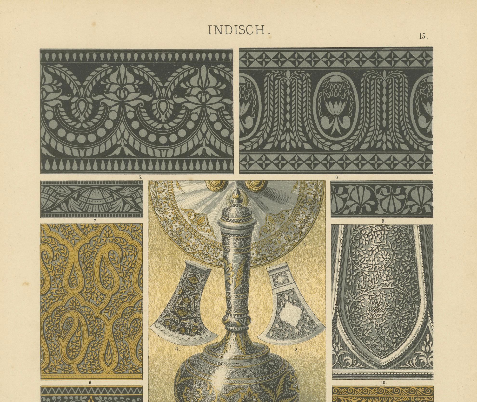 L'intricato artigianato indiano nel Tesoro ornamentale di Dolmetsch del 1887 in vendita 1