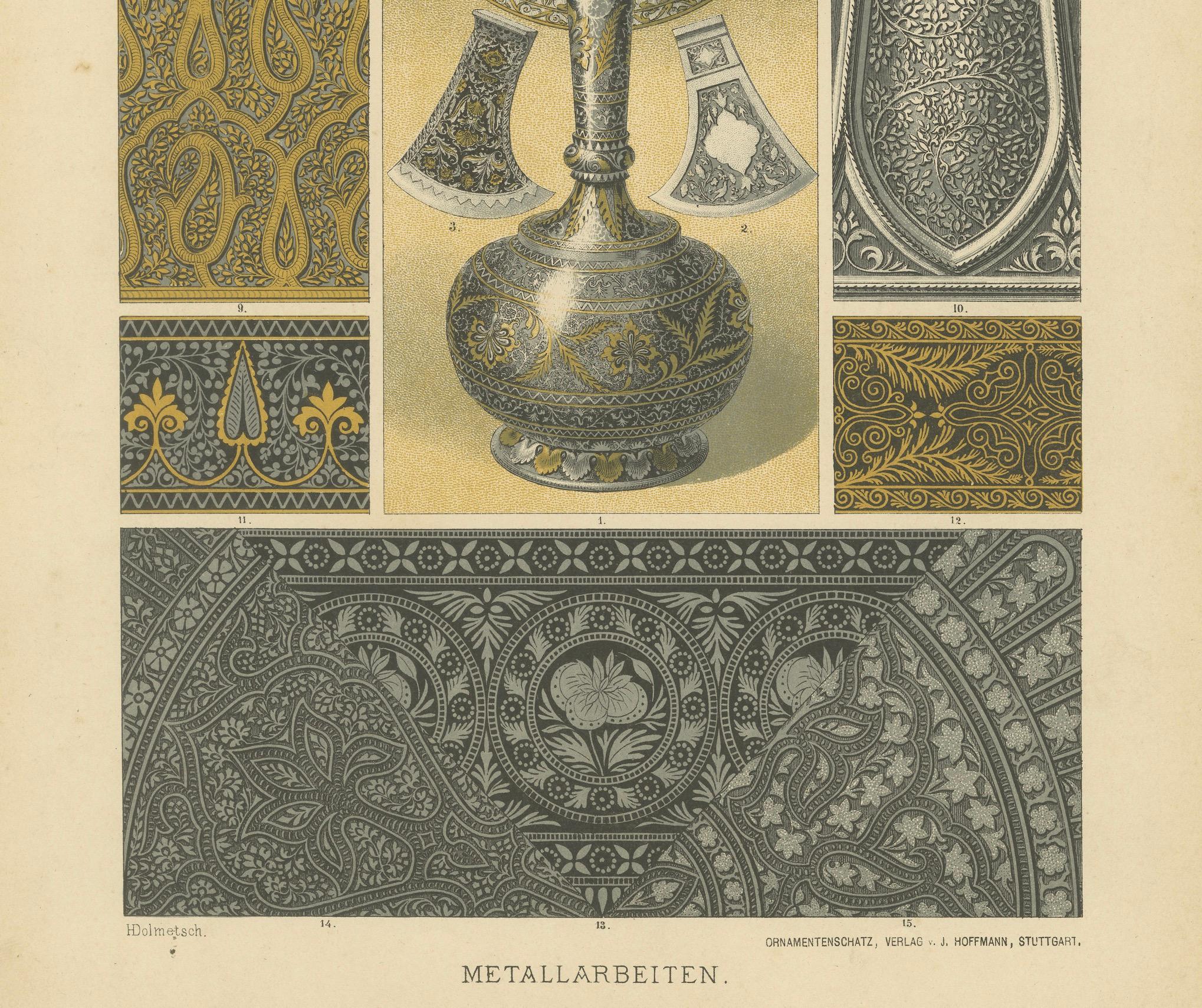 L'intricato artigianato indiano nel Tesoro ornamentale di Dolmetsch del 1887 in vendita 2