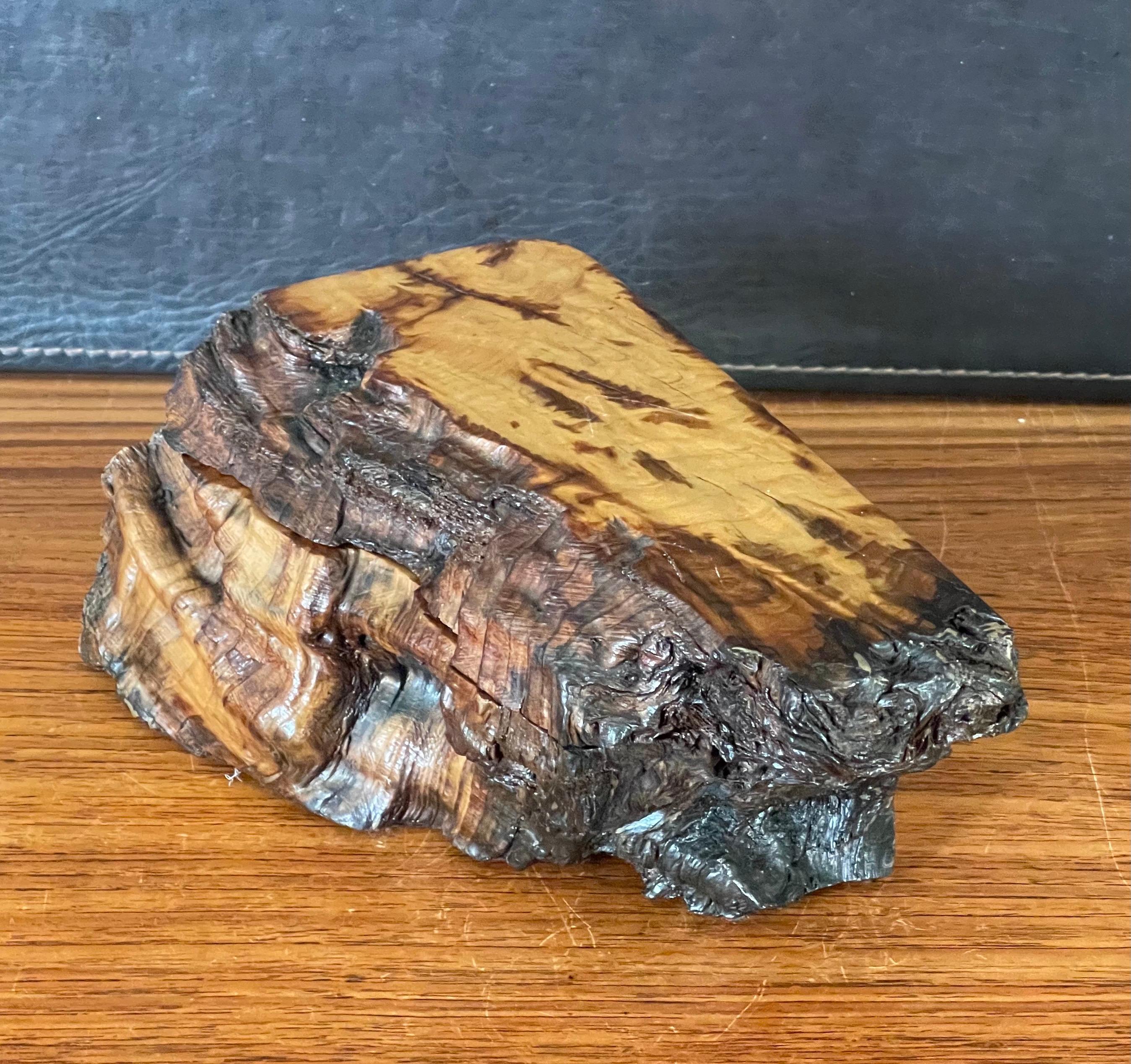 Intricate Live Edge Burl Wood Trinket Box In Good Condition In San Diego, CA